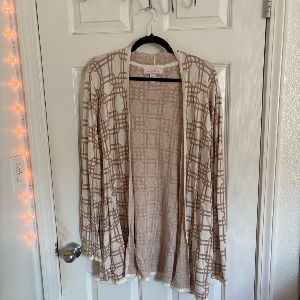 Stylish Beige and Cream Women's Cardigan